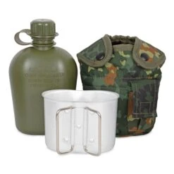 Mil-Tec US Feldflasche M. Becher U. Hülle -Outdoor-Ausrüstungsgeschäft 14506 021neu