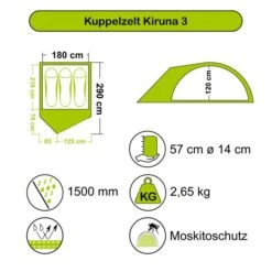 High Peak Kuppelzelt Kiruna 3 -Outdoor-Ausrüstungsgeschäft hp103 063 2